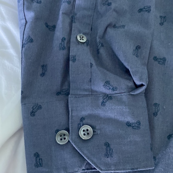 Car Print Casual Slim Fit Shirt - Picture 2 of 4